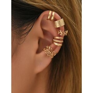 Ear Cuff Set Metal Fake Ear Cartilage Earrings Ear Cartilage Clip Silver or Gold